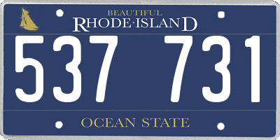 RI license plate 537731