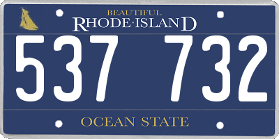 RI license plate 537732