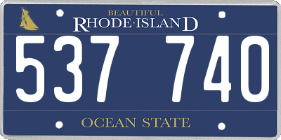 RI license plate 537740