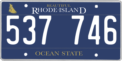 RI license plate 537746