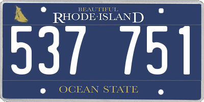 RI license plate 537751