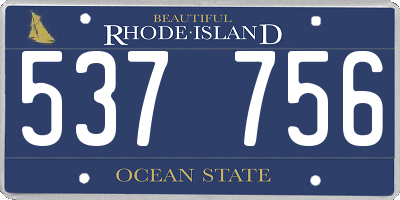 RI license plate 537756