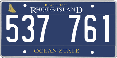 RI license plate 537761
