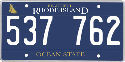 RI license plate 537762