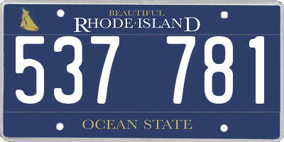 RI license plate 537781