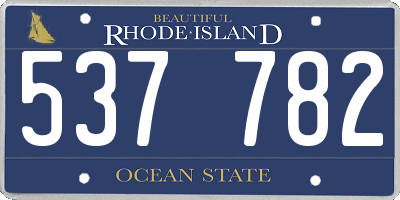 RI license plate 537782