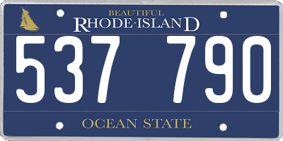 RI license plate 537790