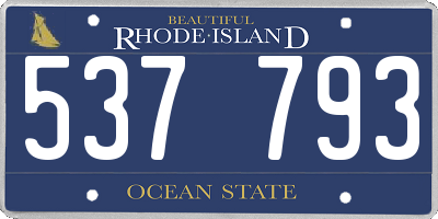 RI license plate 537793