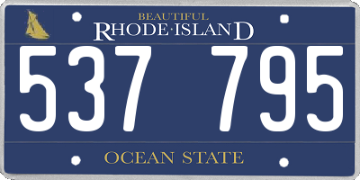 RI license plate 537795