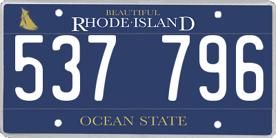 RI license plate 537796