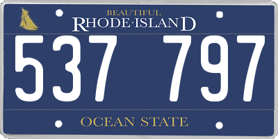 RI license plate 537797