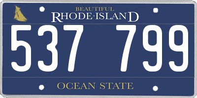 RI license plate 537799