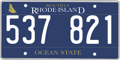RI license plate 537821