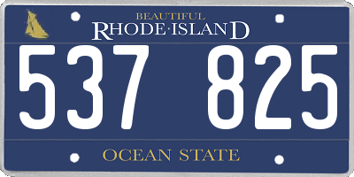 RI license plate 537825