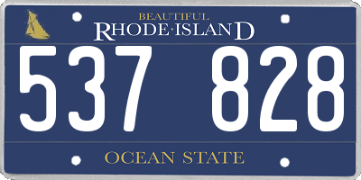 RI license plate 537828