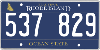 RI license plate 537829