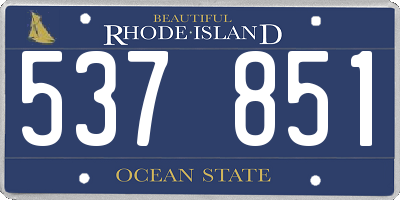 RI license plate 537851