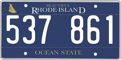 RI license plate 537861
