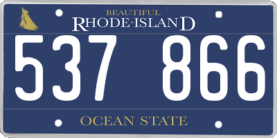 RI license plate 537866
