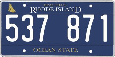 RI license plate 537871