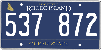 RI license plate 537872
