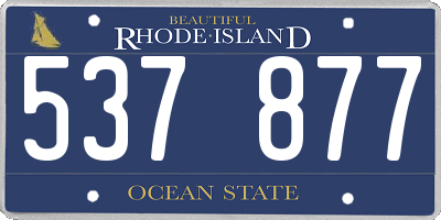 RI license plate 537877