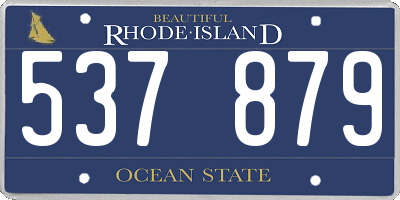 RI license plate 537879