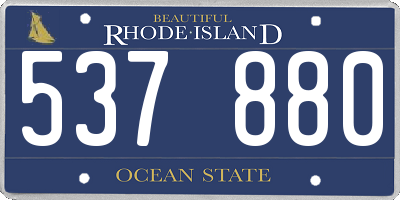 RI license plate 537880