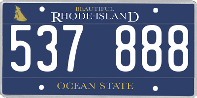 RI license plate 537888