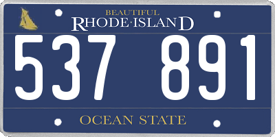 RI license plate 537891