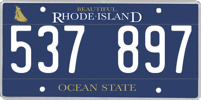 RI license plate 537897