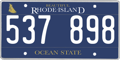 RI license plate 537898