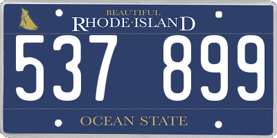 RI license plate 537899