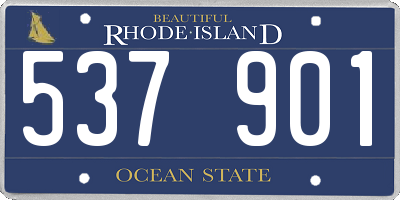 RI license plate 537901