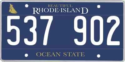 RI license plate 537902