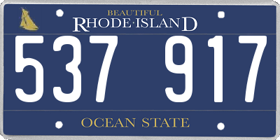 RI license plate 537917