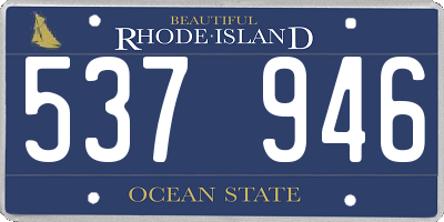 RI license plate 537946