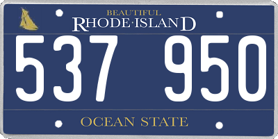 RI license plate 537950