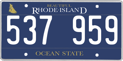 RI license plate 537959
