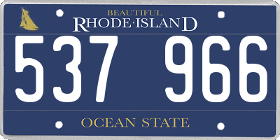 RI license plate 537966