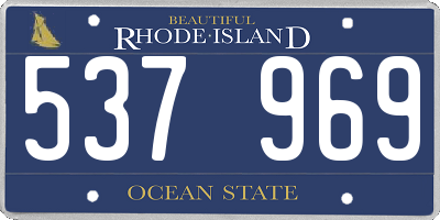 RI license plate 537969