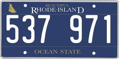 RI license plate 537971