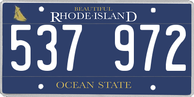 RI license plate 537972