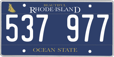 RI license plate 537977