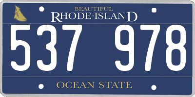 RI license plate 537978