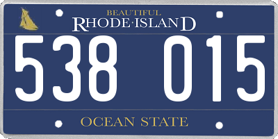 RI license plate 538015