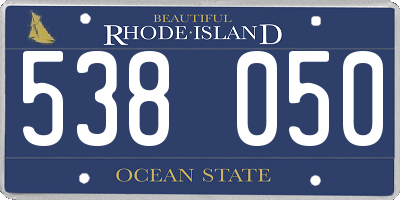RI license plate 538050