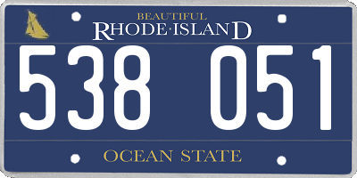 RI license plate 538051