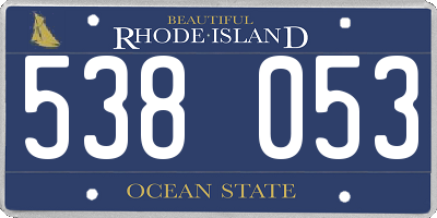 RI license plate 538053