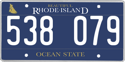 RI license plate 538079